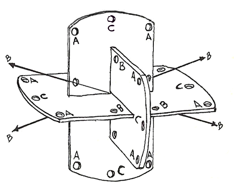 Figure 151: Interlocking rectangles forming a flange joint