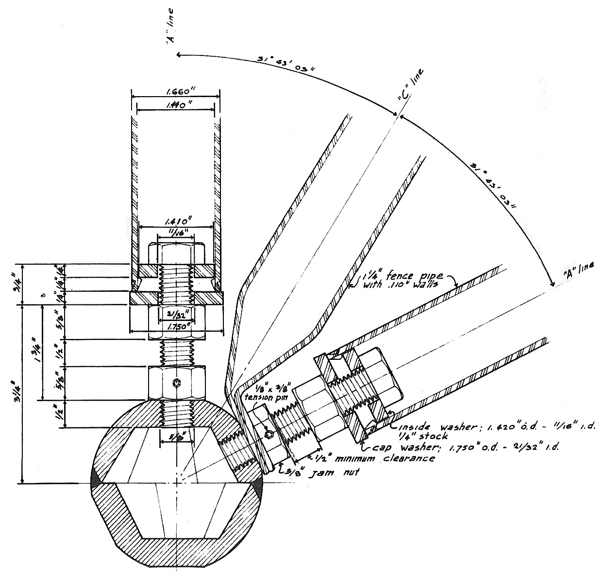 Figure 161: Section for 1” pipe
